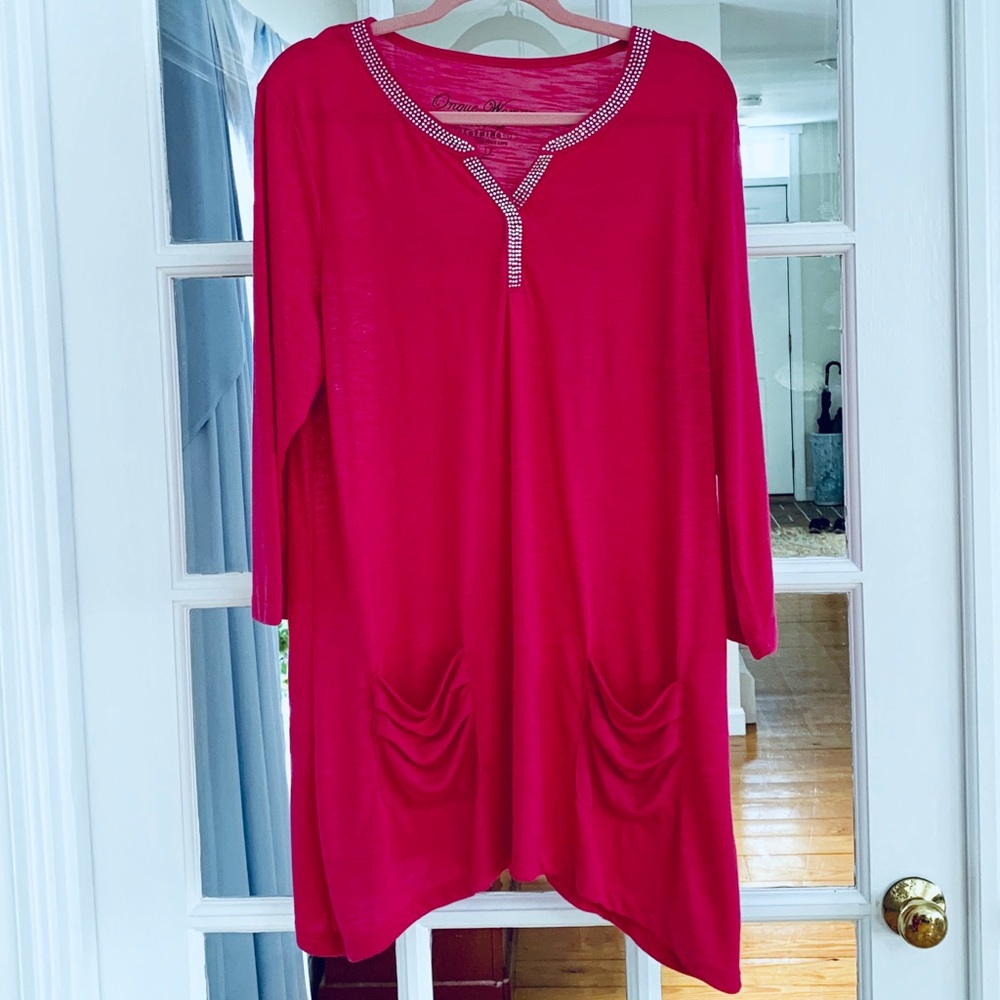 Onque Woman Beach Coverup Beautiful Shade of Pink